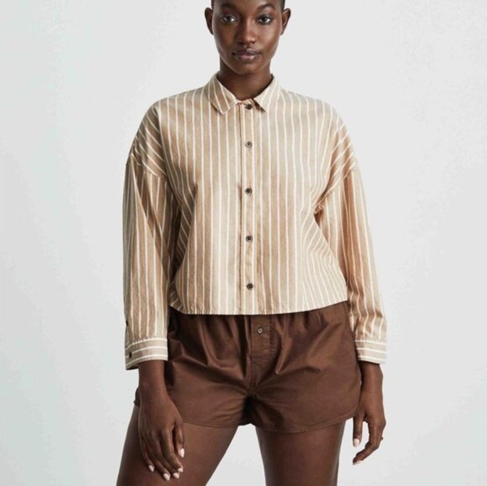 Everlane The PJ Top Stripe 100% Cotton Nwt